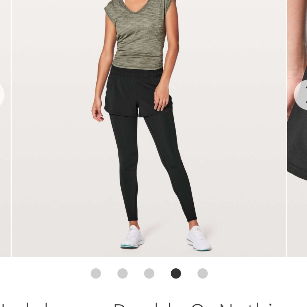 Lululemon Double or Nothing, Black, Size 4